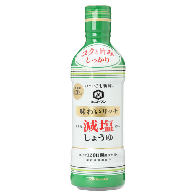 기꼬만 리치 저염 간장, 450ml, 1개