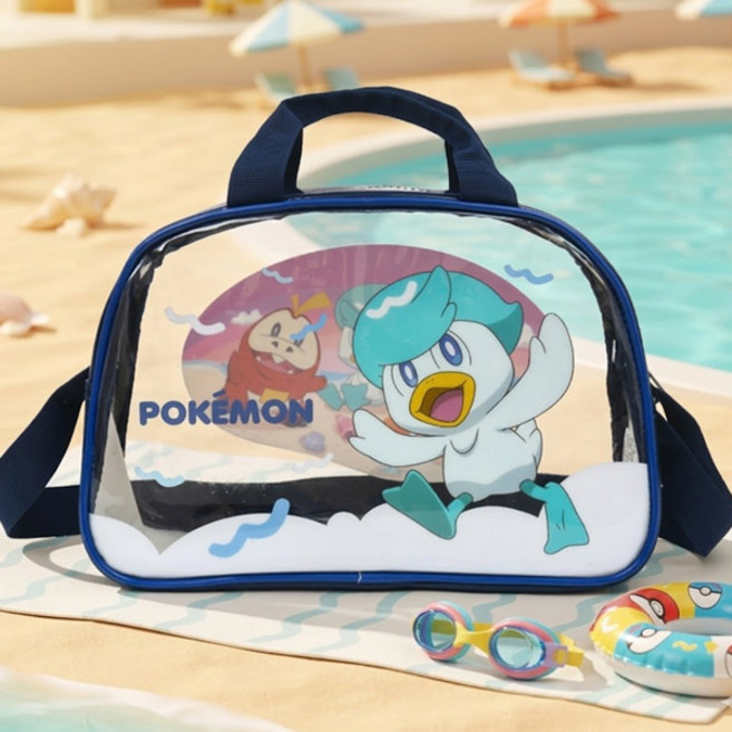 포켓몬 투명 꾸왁스 보스턴 수영가방 어린이 비치백 아동 수영장 물가방 뜨아거