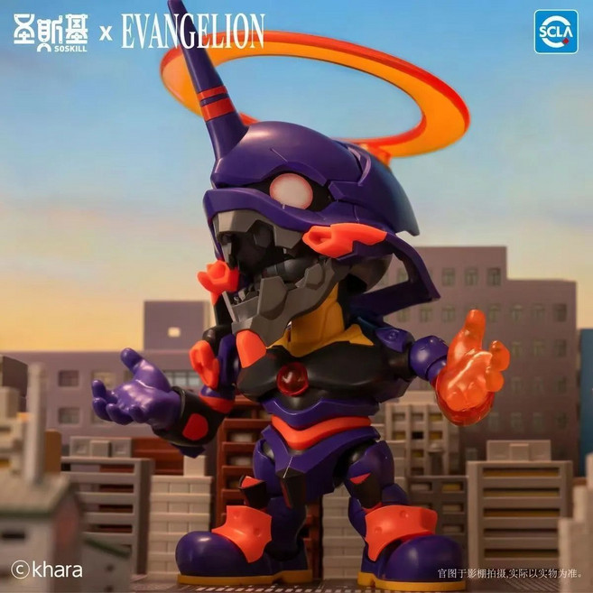 聖斯基 SOSKILL 新世紀福音戰士 EVA Q版補完計劃 拼裝模型, 1個, 拆盒確認-隱藏款-初號機