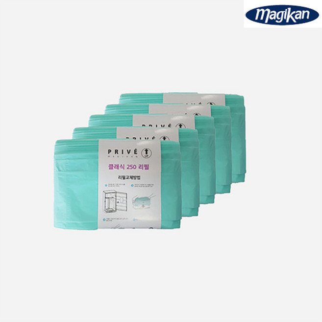 매직캔 프리베 클래식 250R5B 리필 봉투, 21L, 5개