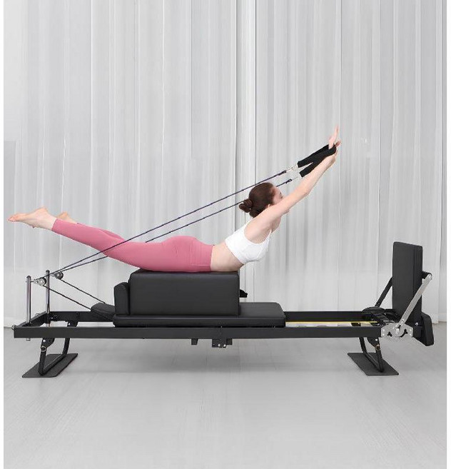 가정용 리포머 접이식 기구필라테스 홈트 필라테스 기구 홈리포머 기계 장비, 2. 확장형 베이지 코어침대 풀세트