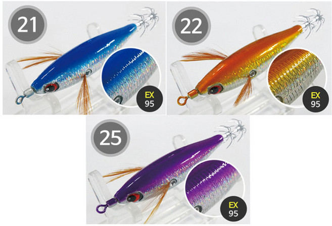 데스페라도 이카파티 3종 EX70 수평에기 갑오징어 한치 오징어 문어 쭈꾸미, 1세트, 21번+22번+25번