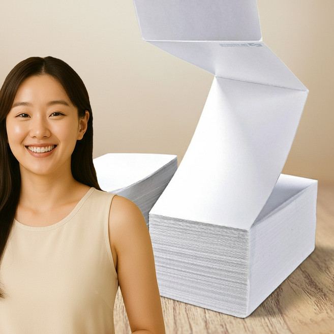 감열라벨지 스티커 접이식 택배운송장 100mm x 150mm 500매, 500