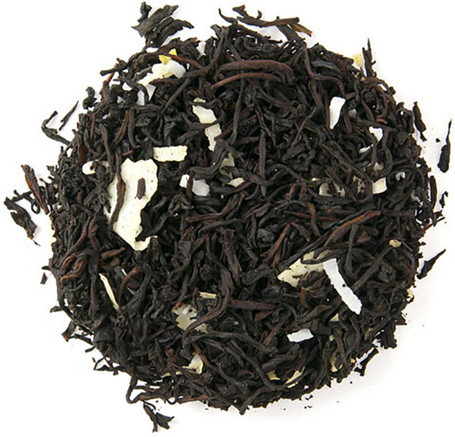 잉글리시 티 스토어 루즈 리프 파우치 아일랜드 코코넛 천연 Island Coconut Black Tea - 4oz | Naturally Flavored Loose Leaf Pou, 4 온스, 1개, 113g