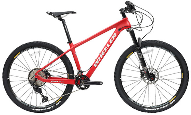 [완전조립/무료배송] 휠러 이글2.0 27.5인치 시마노 XT 24단 카본 MTB, 레드, 15.5, 1개