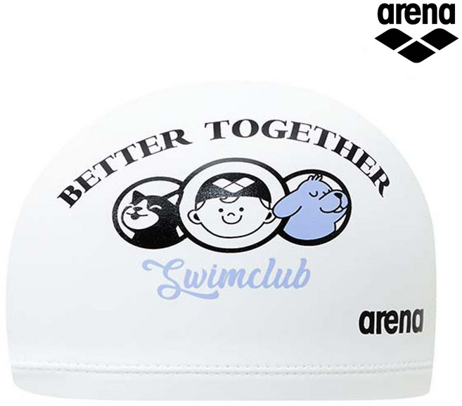 아레나 아동용 투게더 실리코팅수모 A5AC1AL51, WHITE, 1개