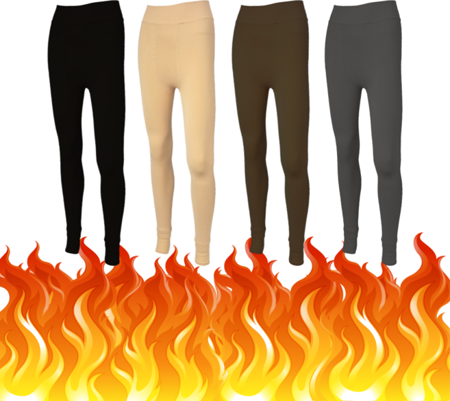 [올디플] 1+1 여성 기모 레깅스 4 Color