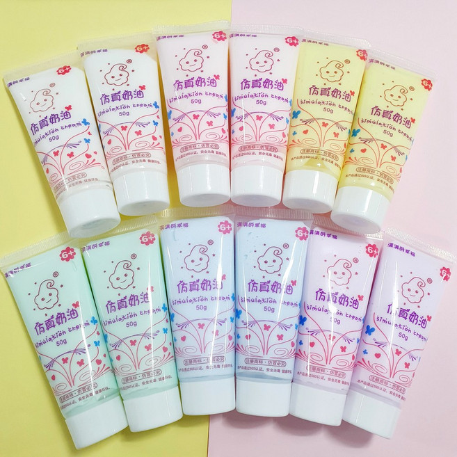 데코덴 크림 클레이 12종 세트 탑꾸 폰케이스 꾸미기, 데코덴크림-A 12개, 1세트