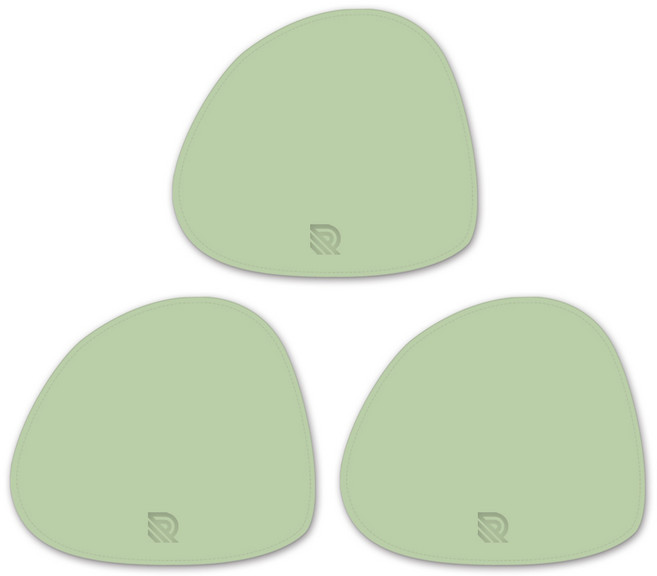 레더스 가죽 티코스터 컵받침, 올리브그린, 1개