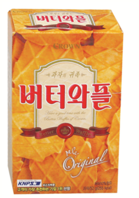 크라운제과 버터와플, 52g, 1개