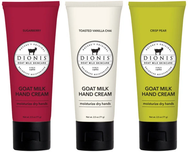 Dionis 고트밀크 핸드크림 세트 Goat Milk Hand Cream Three Pack 2.5 fl oz Each 미국 직배송 염소우유, 71g - 쿠팡