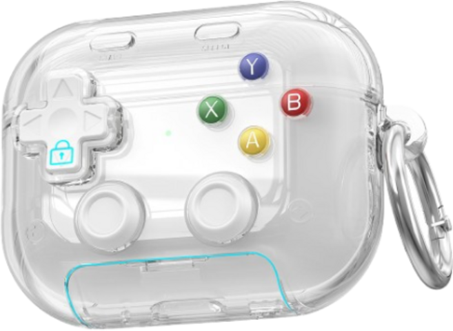 투에이비 오토락 게임기 에어팟 호환 분실방지 투명 거치대 TPU 케이스, 1개, 에어팟 프로/프로2