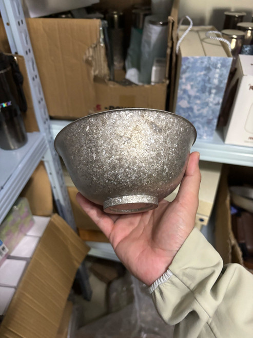 純鈦碗 銀色冰花 800ml 雙層隔熱, 商品主圖, 1個
