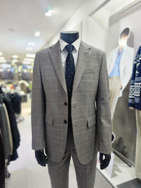 파렌하이트 F/W 멜란지그레이 멀티 글렌체크 레귤러핏 정장F2337GYM_BP