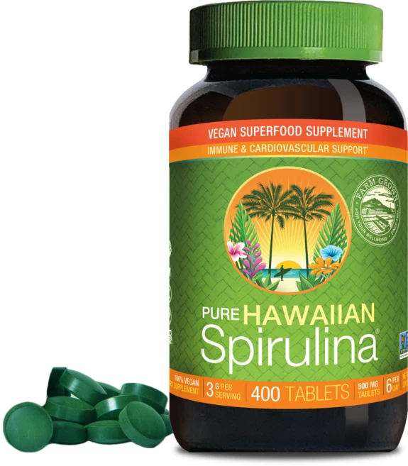 뉴트렉스하와이 퓨어 하와이안 스피루리나 퍼시피카 500mg 타블렛, 400정, 1개 - 쿠팡