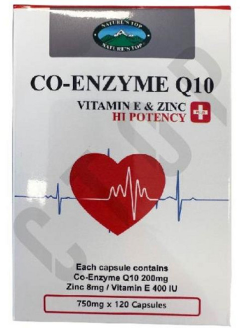 뉴질랜드 네이쳐스탑 NATURE`S TOP CO-ENZYME Q10 코큐텐 750mg with 비타민 & 아연 캡슐, 6개, 120정