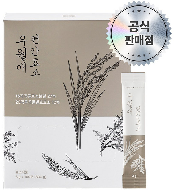 우월애 곡물효소 100포 편안 발효 대용량 소화 효소 미숫가루맛 (100포X1BOX), 100개, 3g