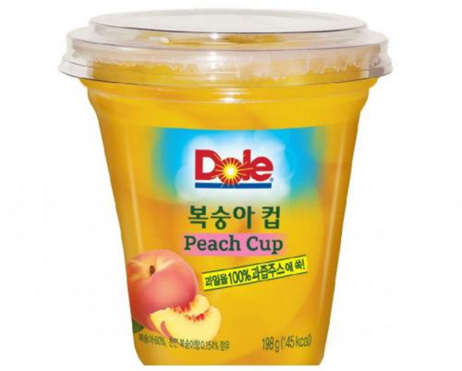 복숭아컵 돌코리아 198gx6개, 6개