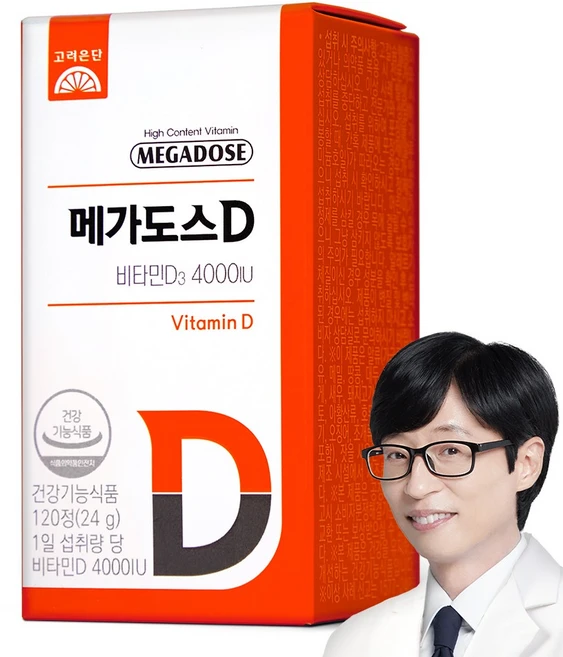 메가도스 D 고려은단 비타민D3 4000IU 24g, 120정, 1개 - 쿠팡