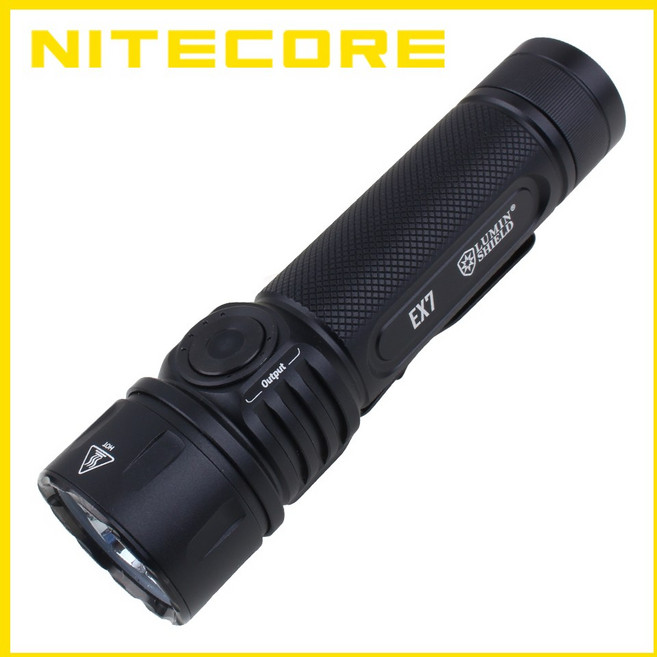 Nitecore 나이트코어 EX7 6000루멘 충전용 손전등 후레쉬 전술 전용, 1개, BLACK