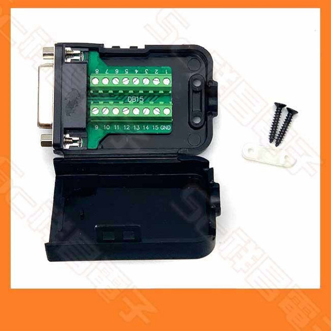 D-SUB 雙排 15PIN 免焊接端子台轉接板, 1個, 15P母 轉 RS232雙排