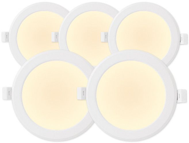 라인라이팅 LED 4인치 다운라이트 10W (벌레유입방지/방습), 5개, 전구색