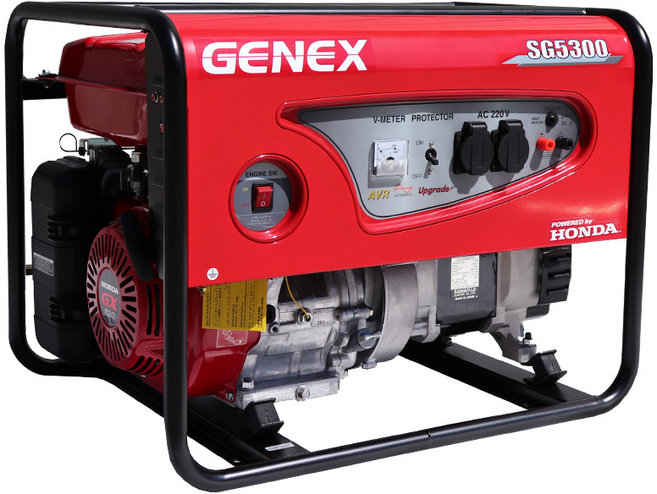 정품 혼다 발전기 4행정 엔진 제넥스 SG5300DX 최대AC출력 5.3KW 국내AS, 1개