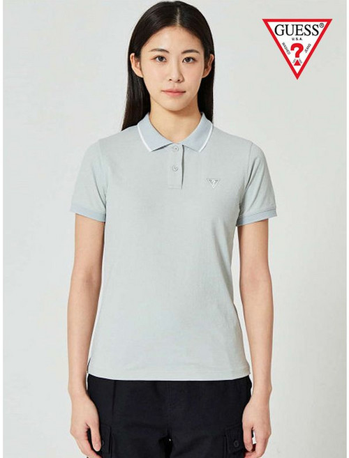 게스 커플 쿨링 고축사 반팔 카라티 여 OO2KE470