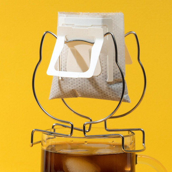 드립리프트 홈카페 캠핑 휴대용 드립백 거치대 홀더 핸드 드립 커피 스테인리스 체어 드리퍼, 고양이(CAT), 1개