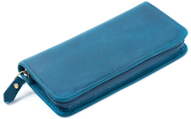 야자컴퍼니 삼구 벨벳 천연가죽 만년필 케이스 6 Colors, 삼구 벨벳 블루, 1개