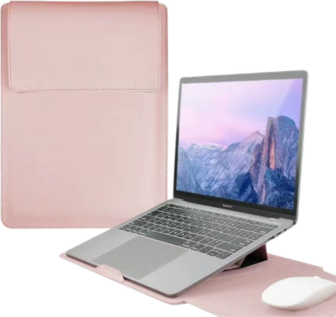 마스터스토리 거치대 겸용 노트북 파우치, 1개, 핑크