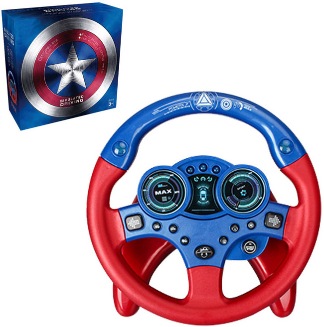 WEI MING TIAN 早教益智遊戲方向盤, 美國隊長(綁帶+無痕貼+底座), 1個