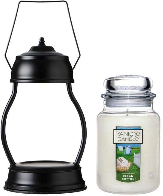 양키캔들 라지자 623 g 선샤인 캔들워머 세트, 04 클린 코튼, 02 퓨어 화이트