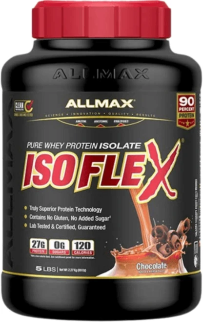 ISOFLEX - 100% WPI 분리유청단백질 초콜릿 5lbs, 1개, 2.27kg - 쿠팡