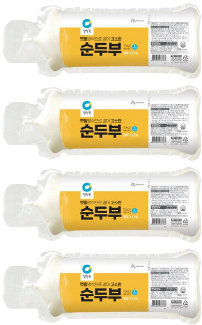 청정원 순두부, 4개, 1kg