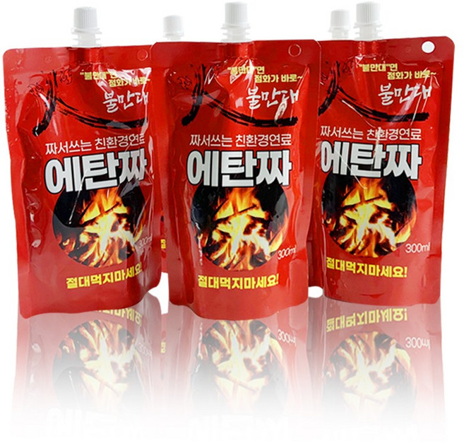 젤타입 친환경 착화제 300ml x 5개 갈탄 조개탄 고체연료 에탄짜 착화젤 미니화로 연료 불쏘시개