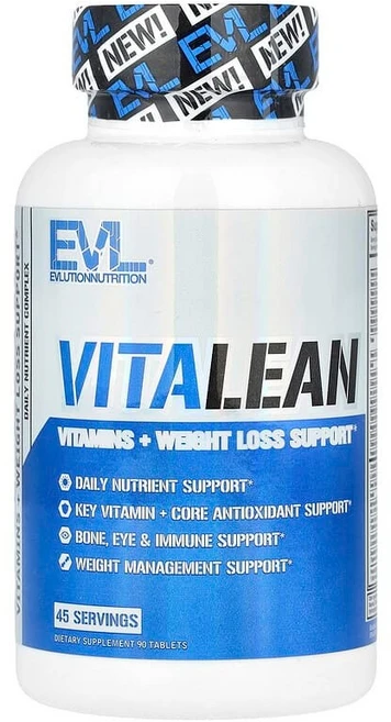 EVLution Nutrition VitaLean 비타민 + 체중 감량 지원 90정 EVL-10040, EVLution Nutrition, VitaLean,, 1개 - 쿠팡