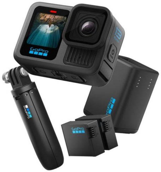 (GoPro) 고프로 히어로13 블랙 올인원 패키지 (히어로13+엔듀로듀얼충전기+쇼티), 고프로히어로13올인원패키지