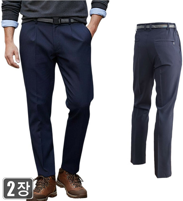 1+1 웨어몬 봄가을 등산바지 무지 스판 일상복 빅사이즈WF-1W