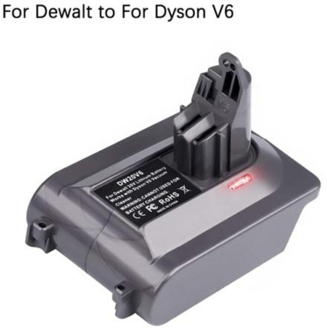 Dyson 무선 진공 청소기용 리튬 이온 배터리 어댑터 18V 20V 변환 Dyson V6 V7 V8, 1개, 1개입