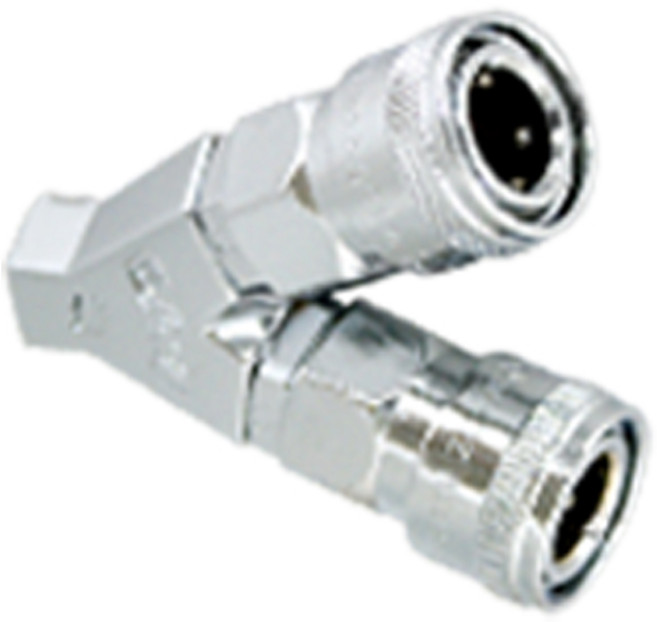 세창 에어카플러 수동 2구 타카 호스 카플링 커플러, 1개