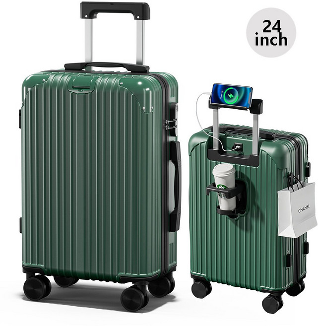 NewBoy 캐리어 20인치 24인치 기내용 대형 하드 여행용 감성 하드 캐리어 수납 주머니 대용량 패션 남녀 공용 블랙 분홍색 초록색 실버 그레이