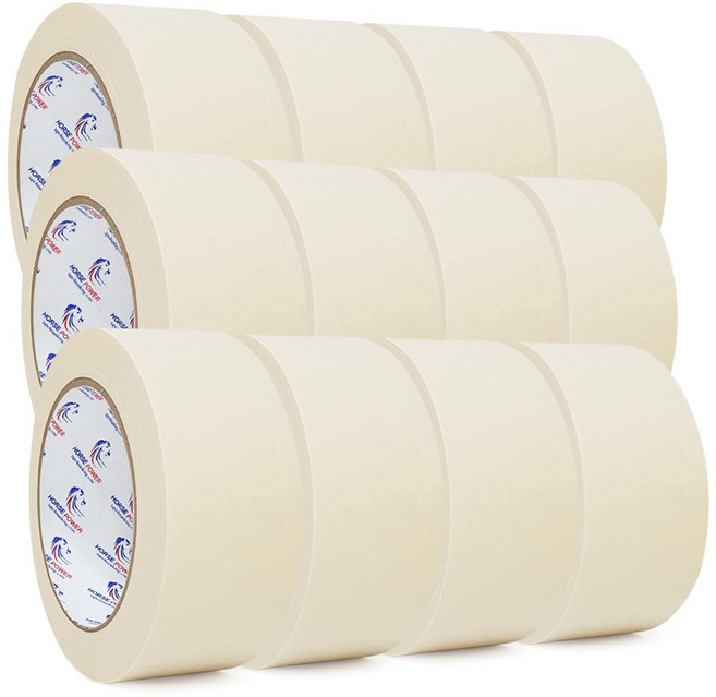 홀스파워 종이 마스킹테이프 범용 도장 문구 SBT03 - 45mm x 40M 아이보리, 12개