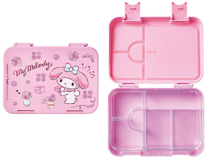 락앤락 스쿨핏 산리오 어린이 도시락통 710ml [+가쯔 용기] 세트, 1개, 마이멜로디