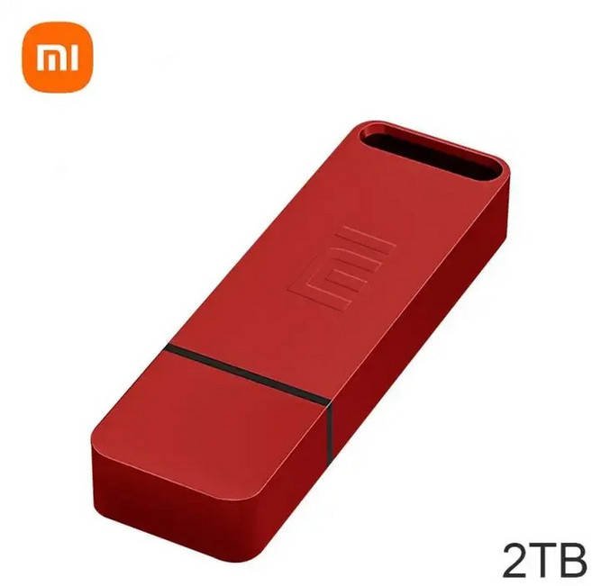 샤오미 USB 플래시 드라이브 고속 펜 3.0 메모리 스틱 휴대용 금속 Mac용 디스크 2TB TB, 2) Red 2TB, 1개