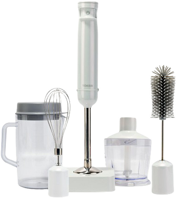 도깨비방망이 무선 핸드블렌더 화이트펄 + 다지기쵸퍼 + 휘스크날 + 세척솔 + 컵 2000ml 세트 CHB2300 - 핸드블렌더
