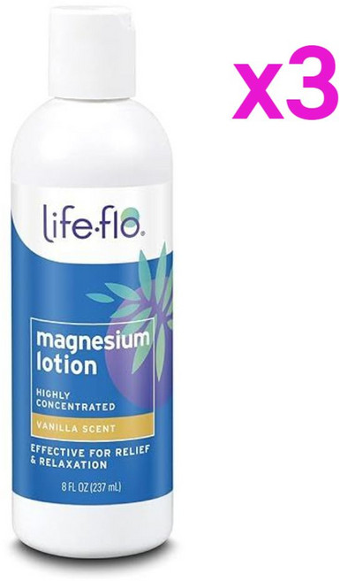 라이프플로 Life-flo 마그네슘 바디 로션 237ml 3팩, 3개