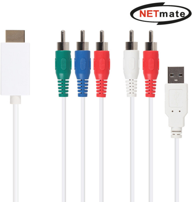 강원전자 넷메이트 NMC-YH01 HDMI to 컴포넌트(YPbPr) 컨버터(케이블 타입유무전원), 상세페이지 참조