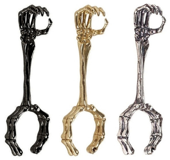 해골 담배 손잡이 손가락 담배대 링 집게 시가렛