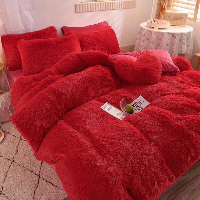 북유럽 감성 겨울 극세사이불 세트 베개 이불 담요 13종 색상 양털 밍크 침구세트